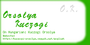 orsolya kuczogi business card